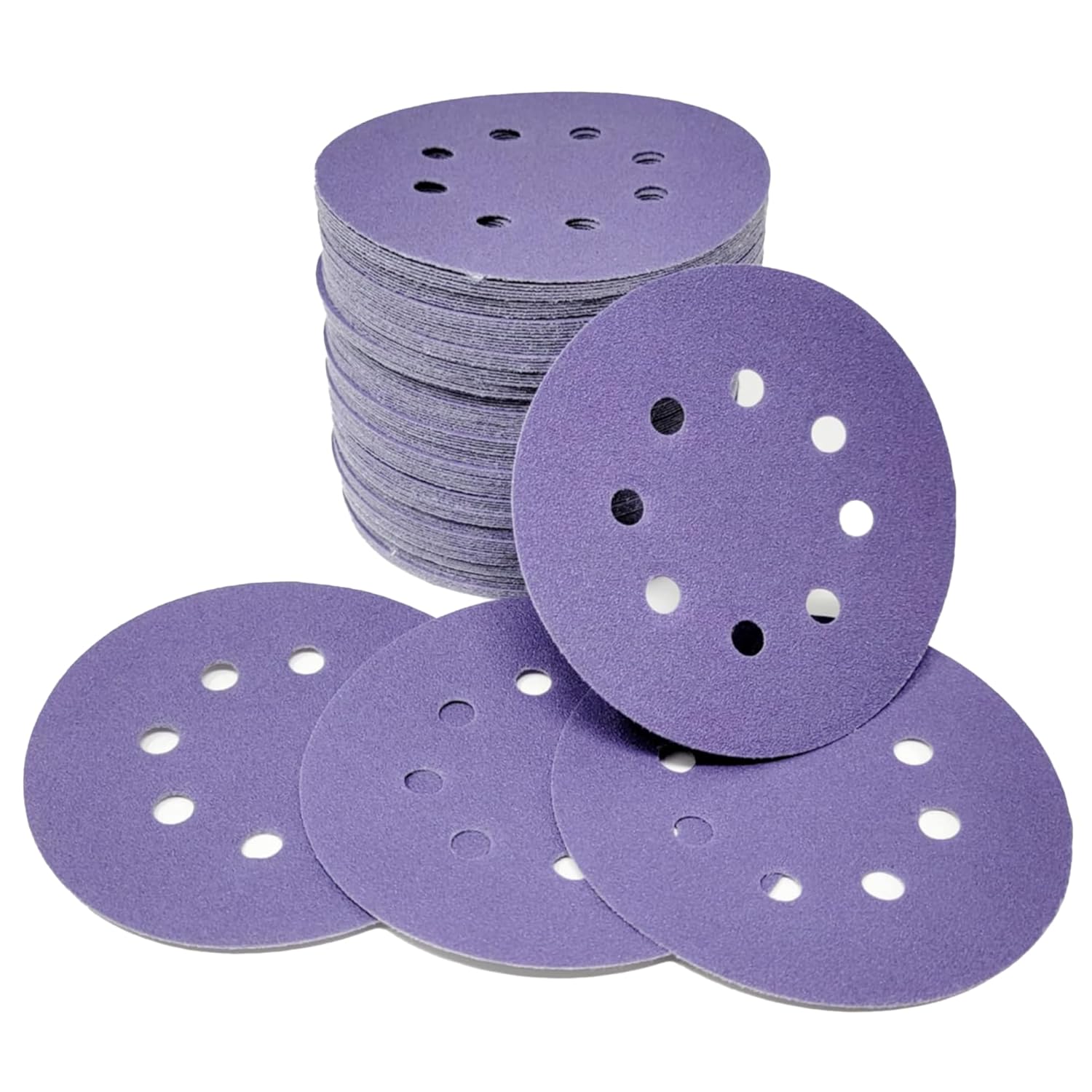 Disques abrasifs 5 po 8 trous série Purple